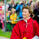 Dronningen på folkefest i Kristiansand. Foto: Vegard Wivestad Grøtt / NTB scanpix